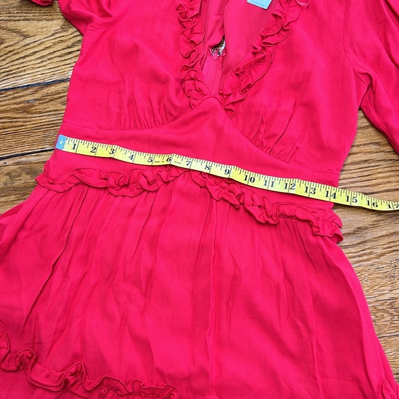Mi Ami by Francesca’s red ruffle mini dress.  New with tags. Size Medium. - Picture 8 of 13